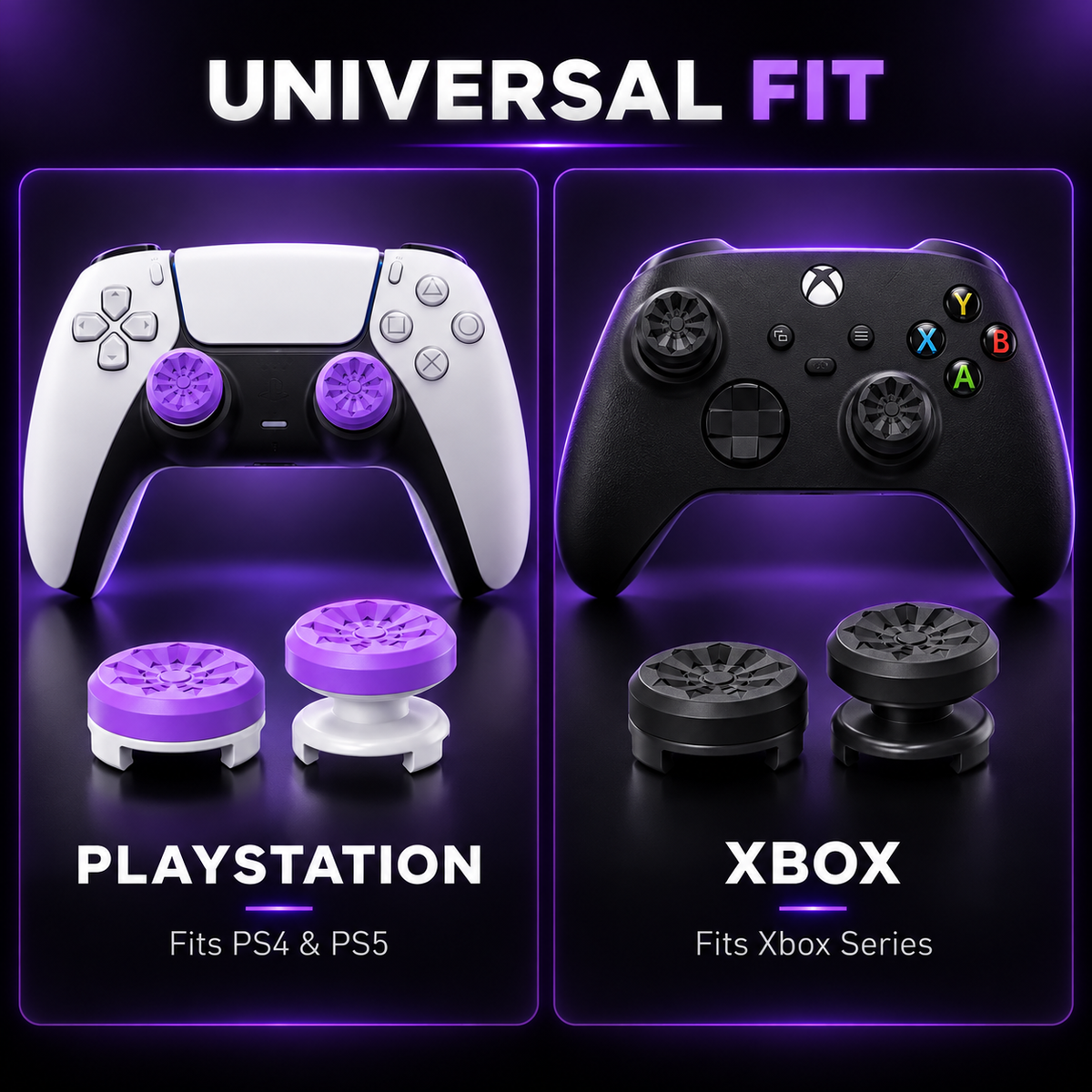 PlayStation and Xbox thumb grip compatibility